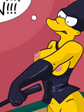 cute Homer strapon busty Marge porn cartoon hentai