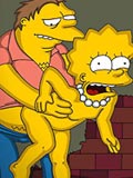 babes Hot Lisa Simpson posing and spreading in the kitchen