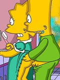 hentais Hot Lisa Simpson posing and spreading in the kitchen toonguide