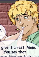shocking cartoon Son is fucking his Moms ass while his dad is hard working