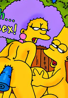 draw Simpsons sex sisters toon-party cartoon