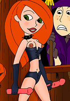 drawn Kim was bondaged and fucked by Shego for free