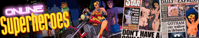 hot scetches Catwoman and Wonder woman are taking part in lesbo pump