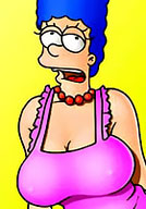 Adorable Marge blowjobs Moe's toon party