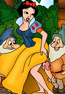 Lustful Snow White posing and getting forced to suck