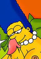 Marge sucking off her flinstones porn