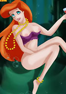 Ariel Mermaid penetrated from behind and getting off